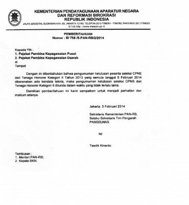 pengumuman cpns k2 ditunda lagi